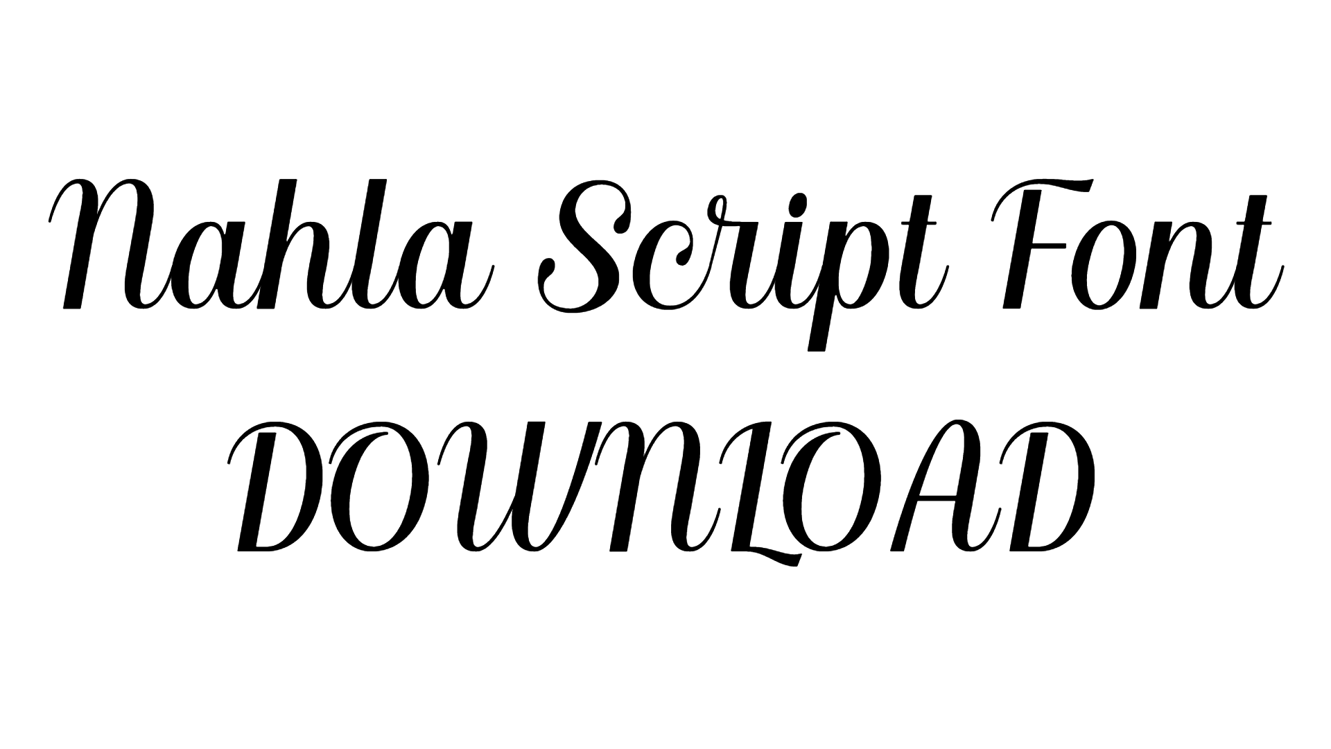 Nahla Script Font download
