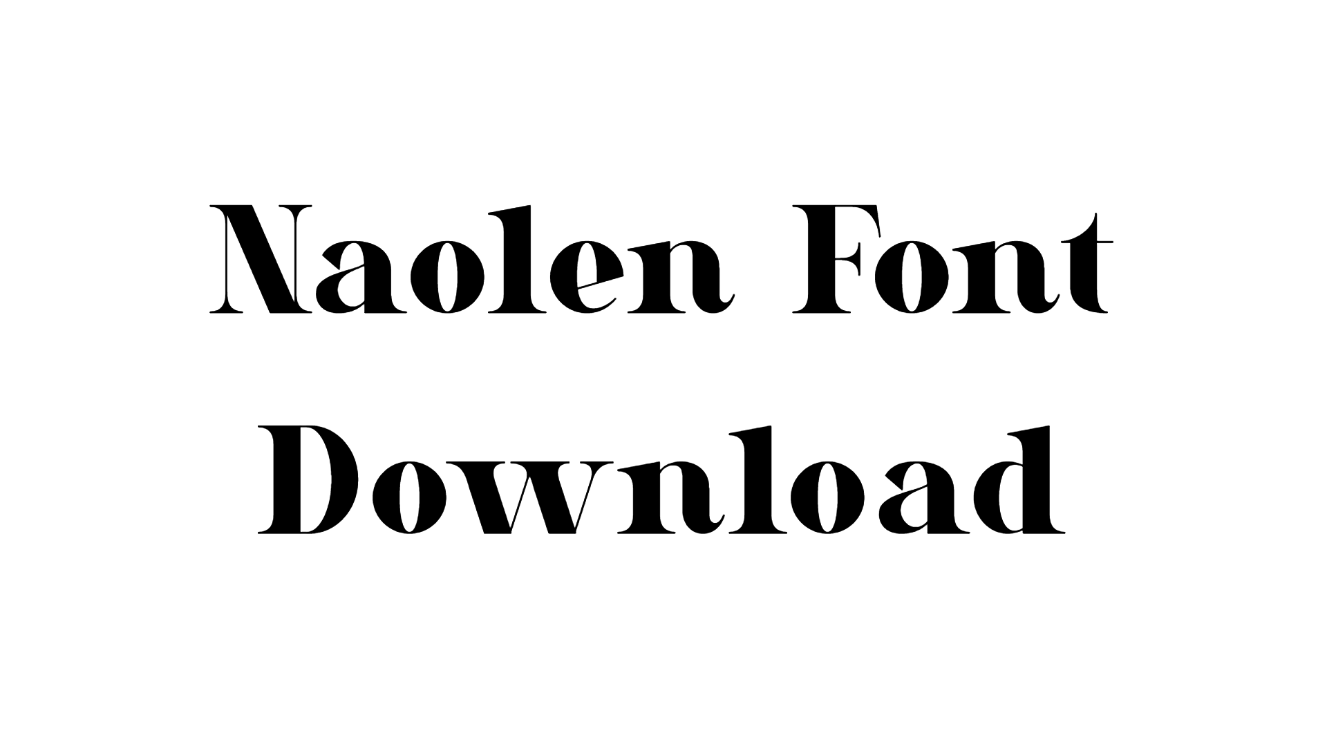 Naolen Font download