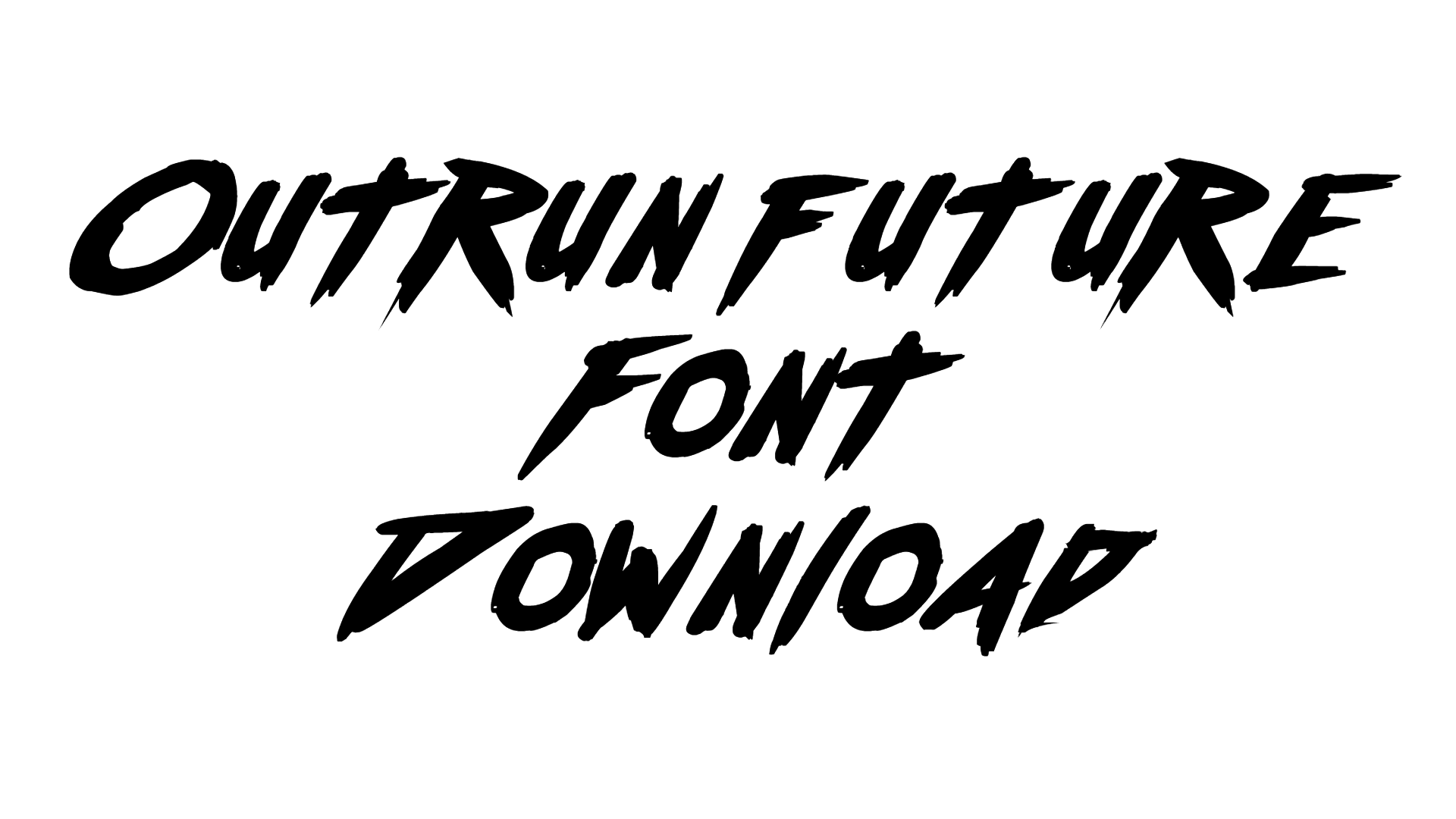 Outrun future Font font preview