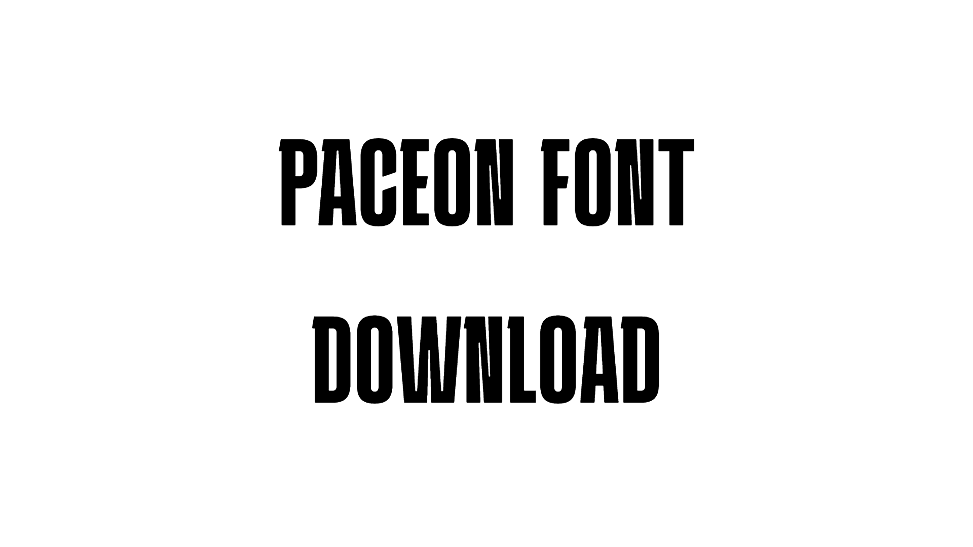 Paceon Font download