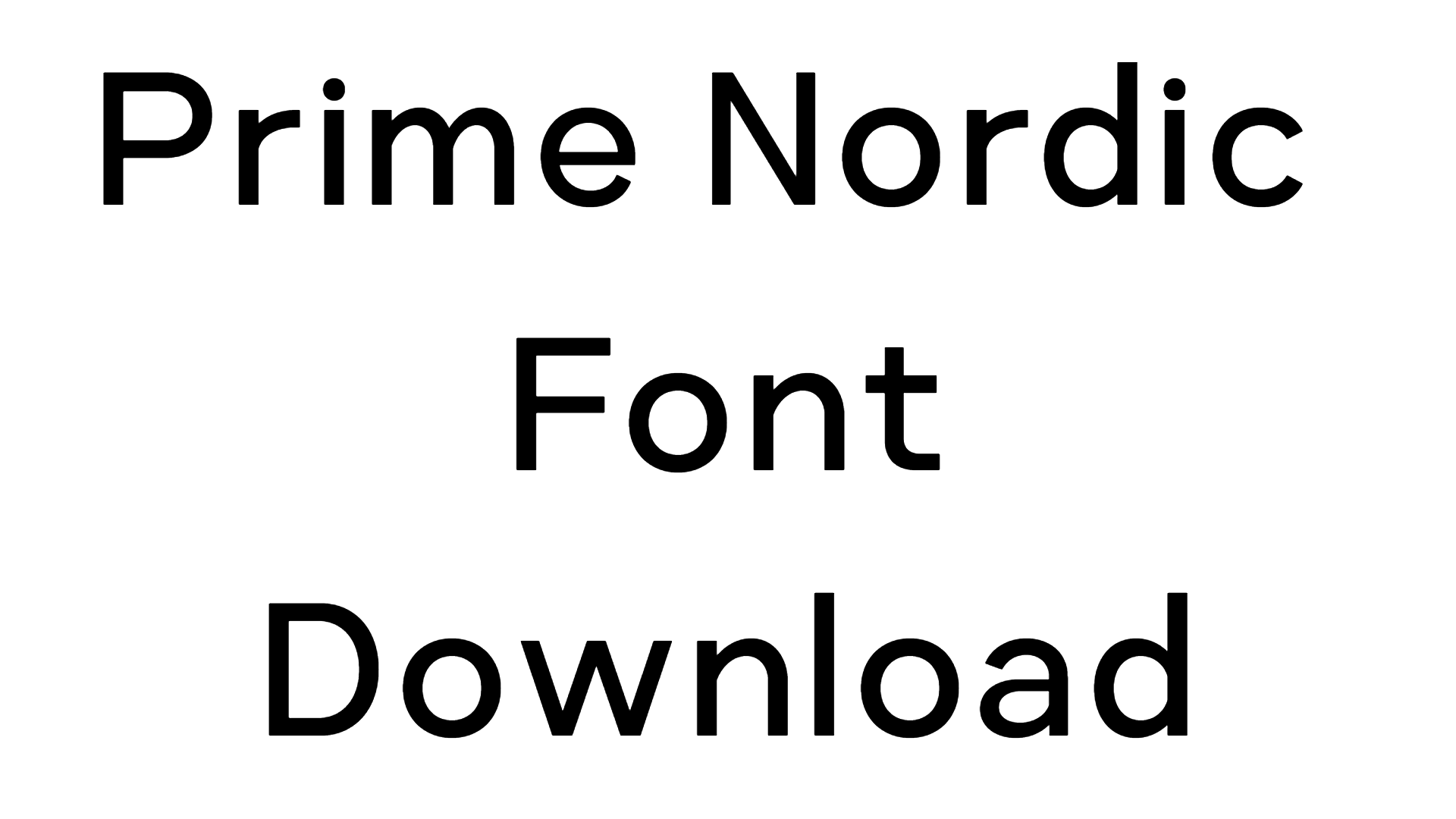 Prime Nordic Font download
