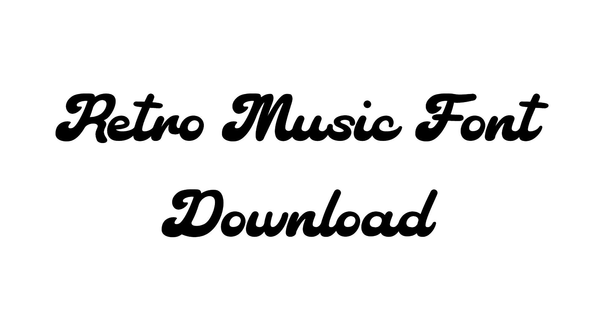 Retro Music Font download
