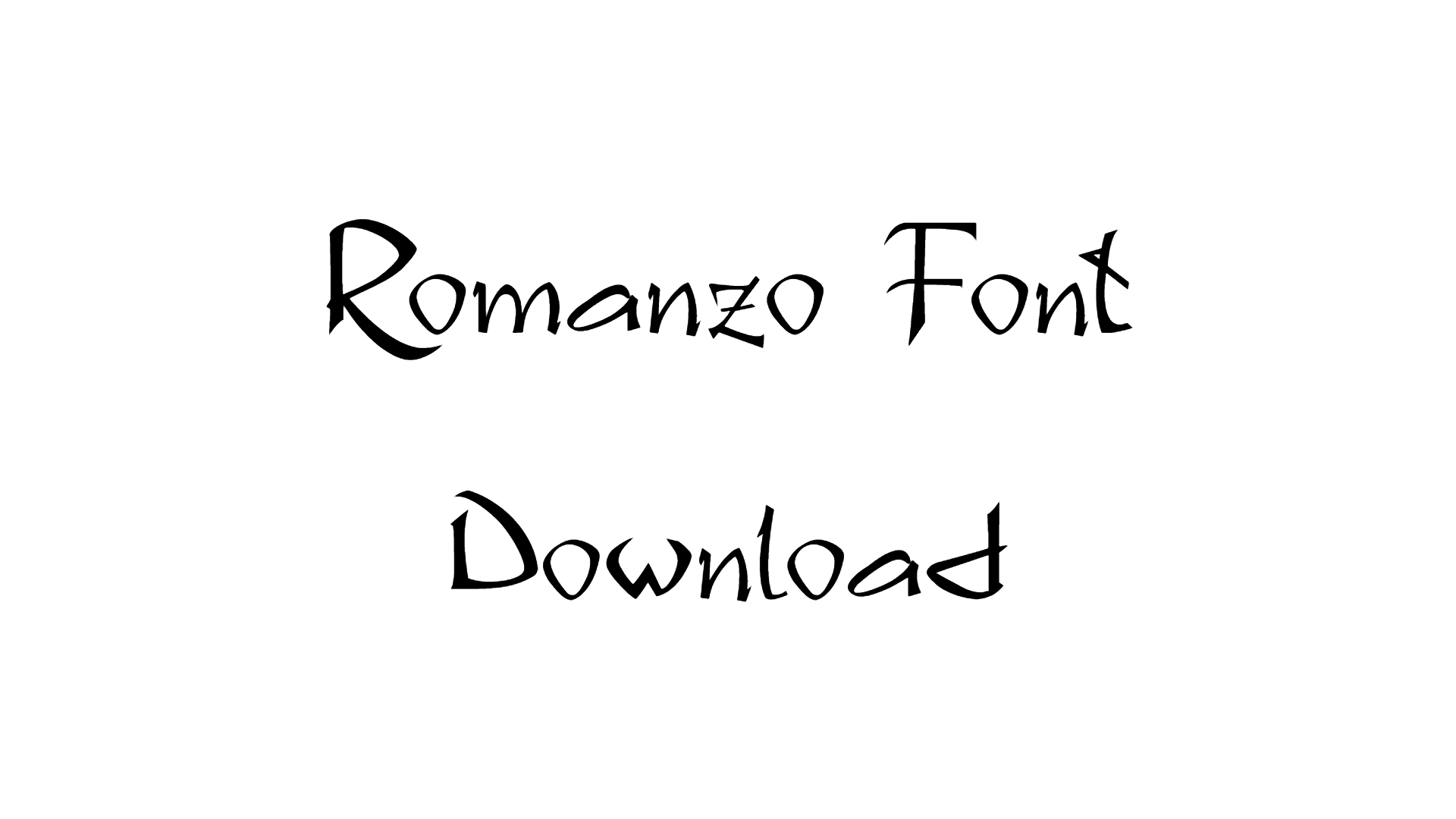 Romanzo Font download