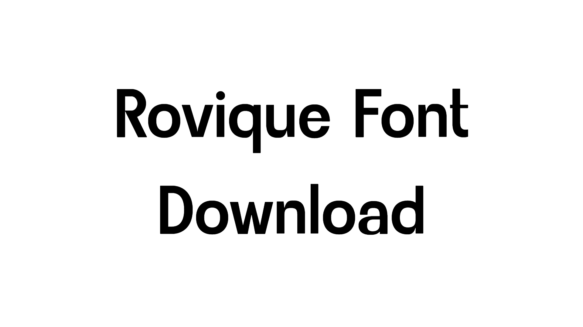 Rovique Font download