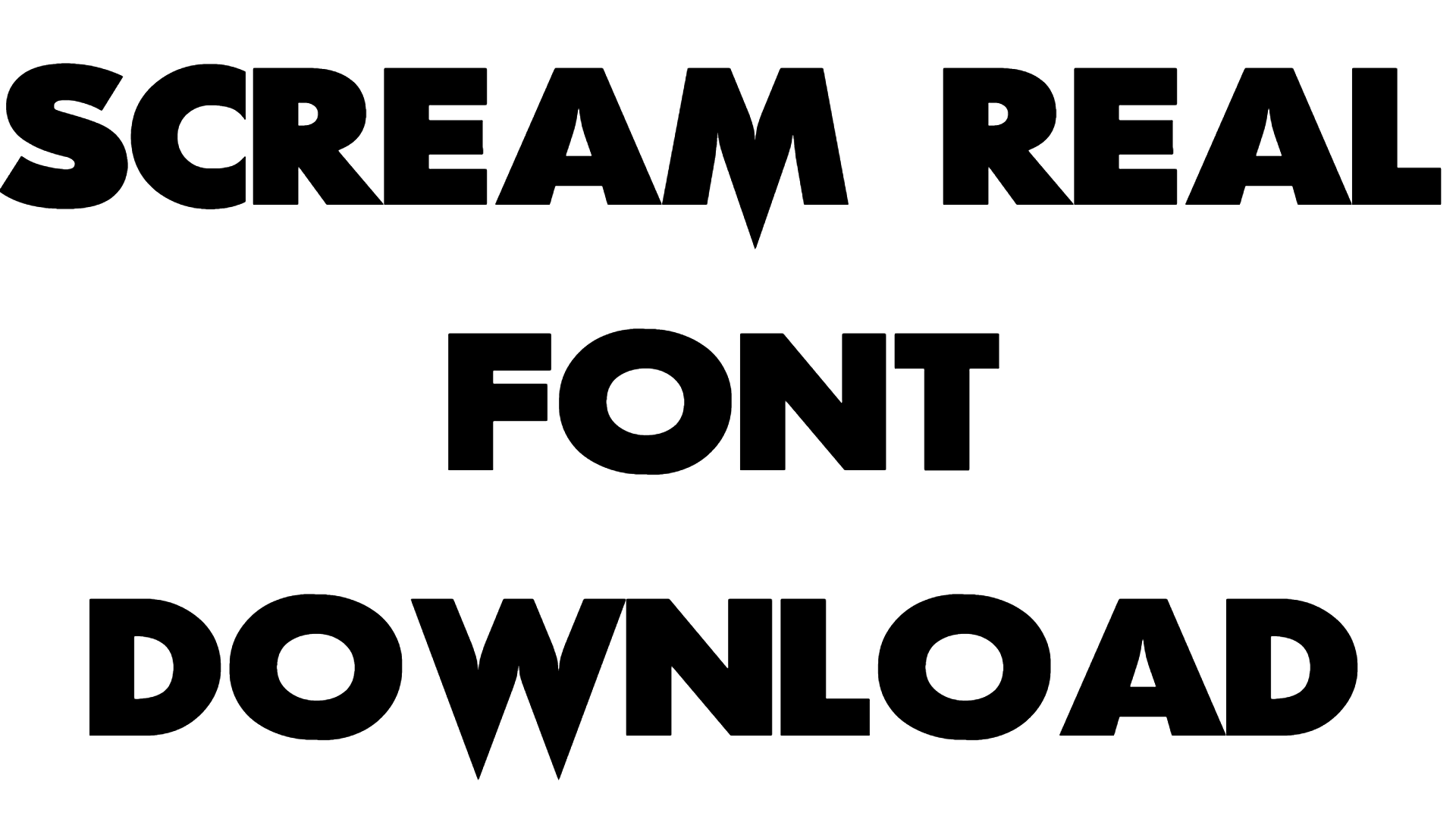 Scream Real Font download