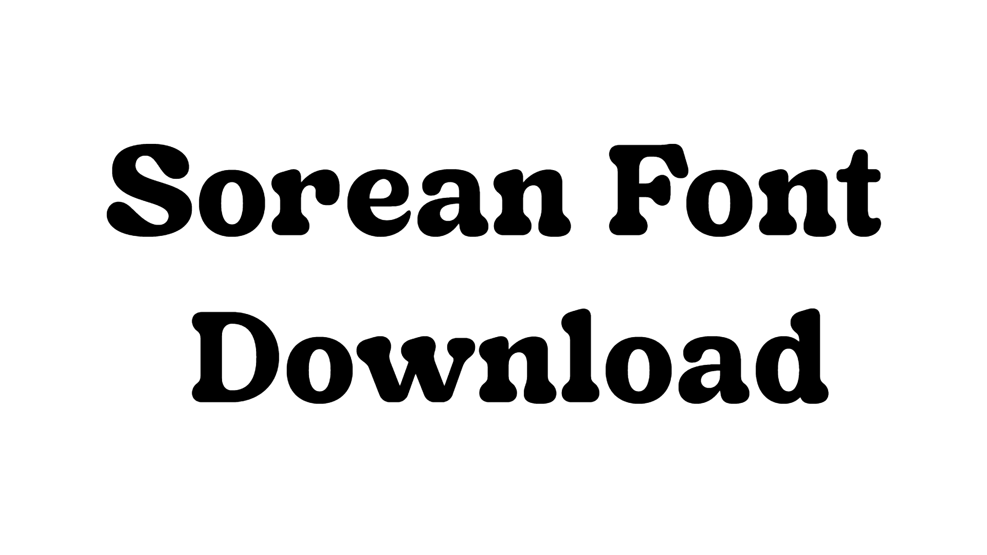 Sorean Font download