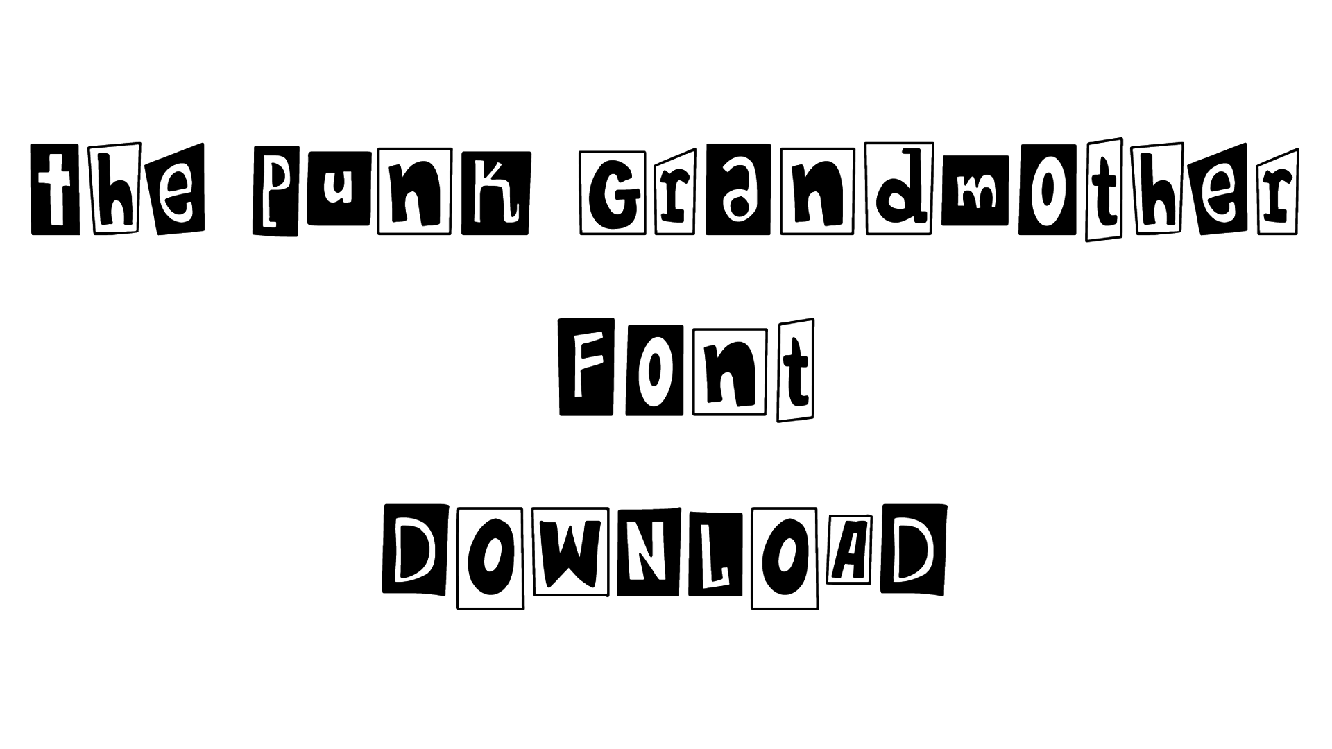The Punk Grandmother Font download
