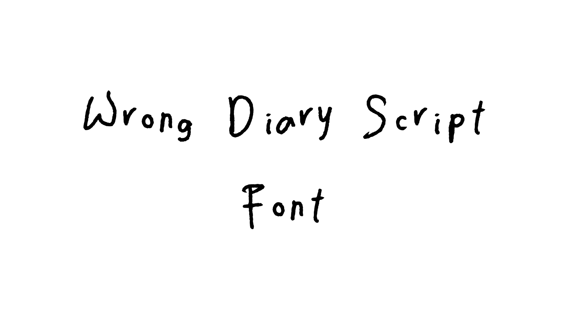 Wrong Diary Script Font download