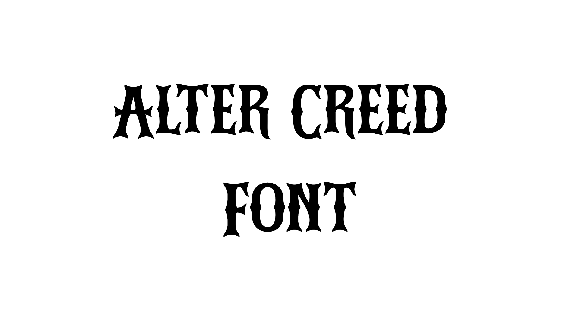 Alter Creed Font