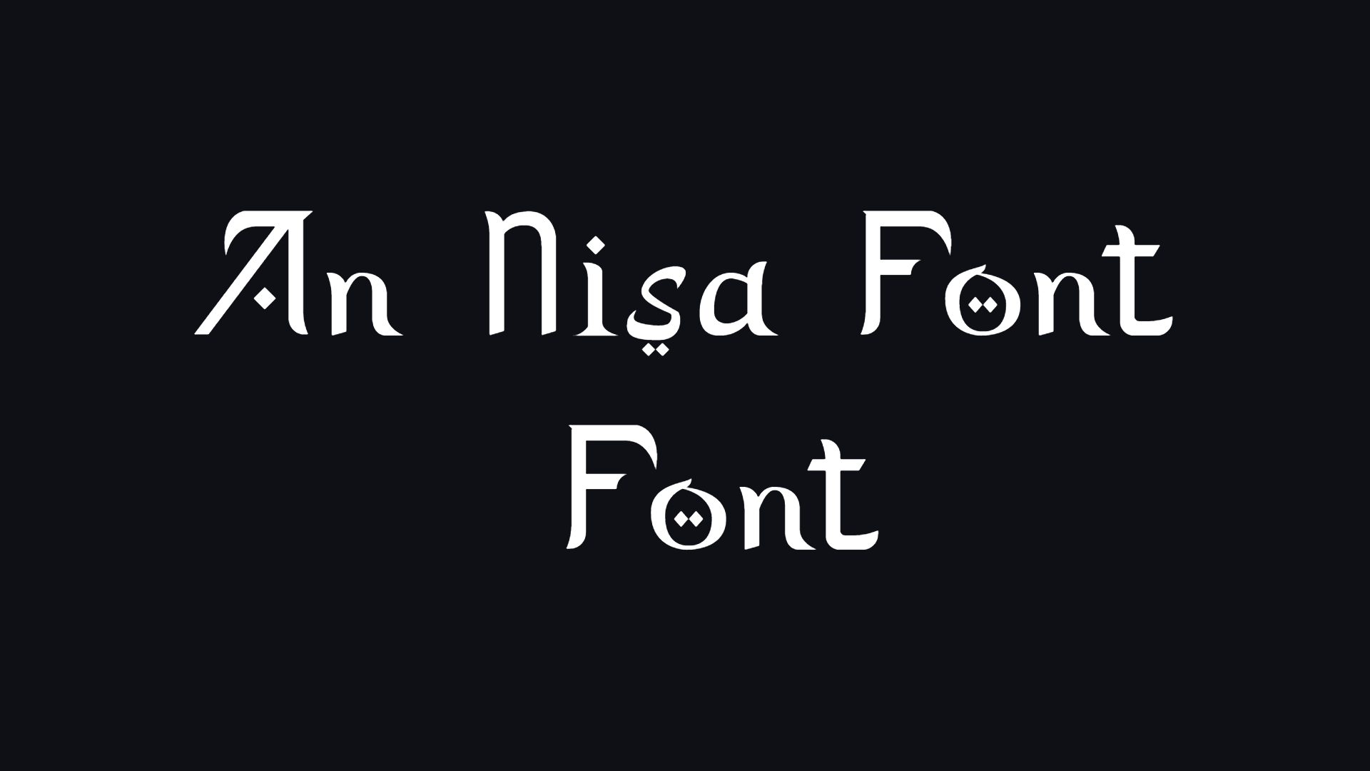 An Nisa Font preview