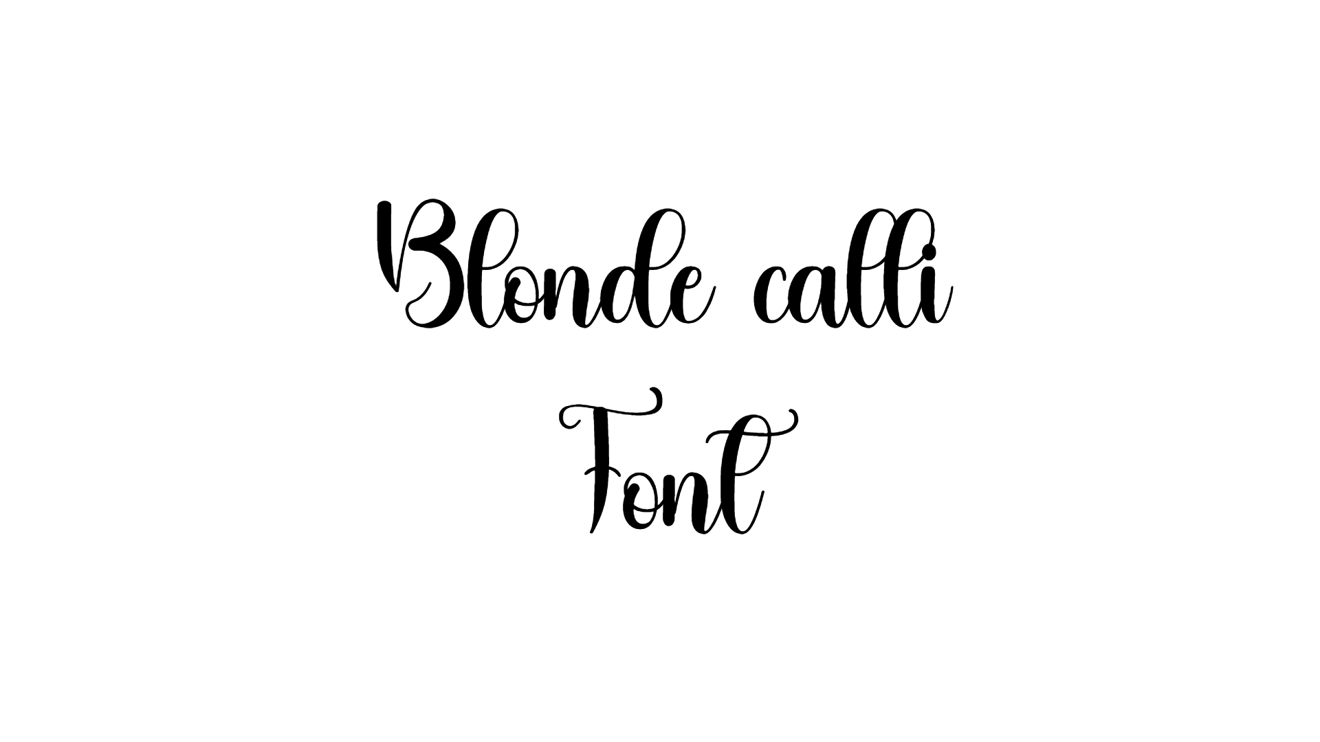 Blonde calli font