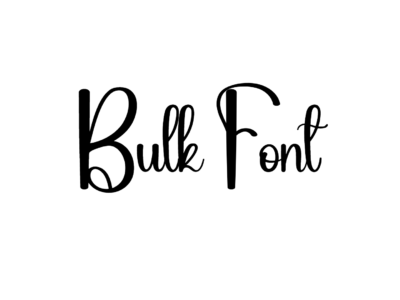 Bulk Font preview