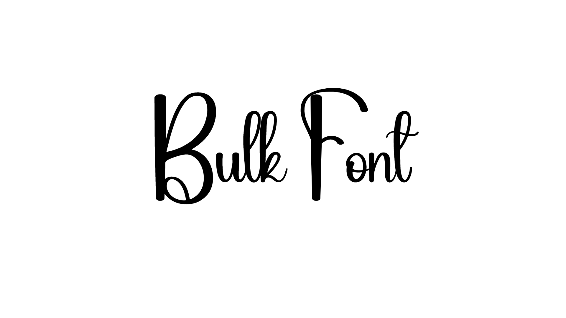 Bulk Font preview
