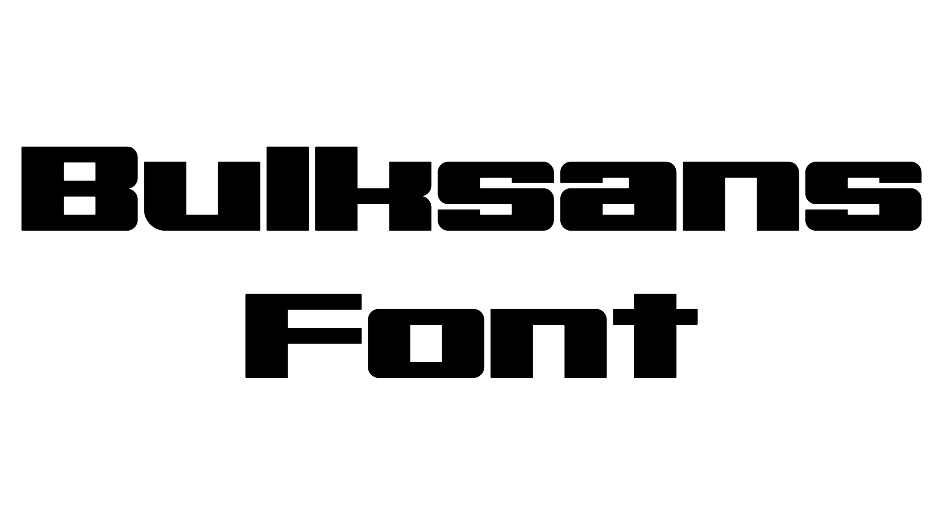 Bulksans Font preview