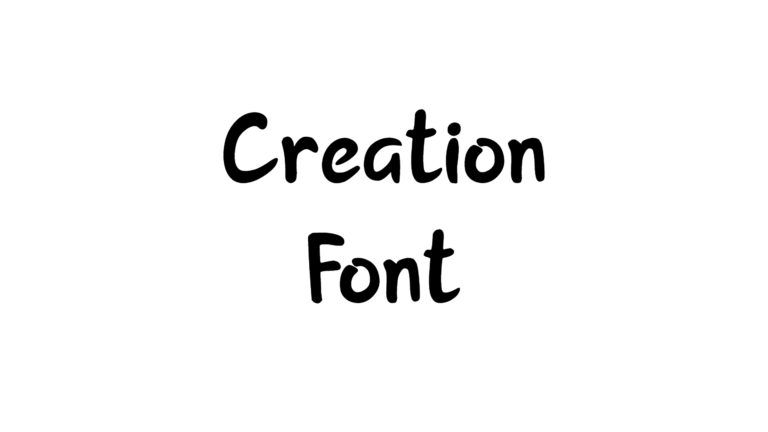 Creation font