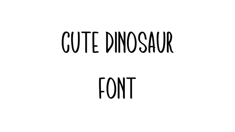 Cute Dinosaur Font