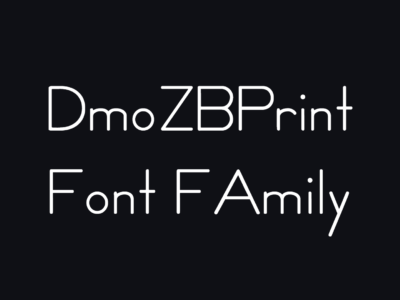 DmoZBPrint Font FAmily preview