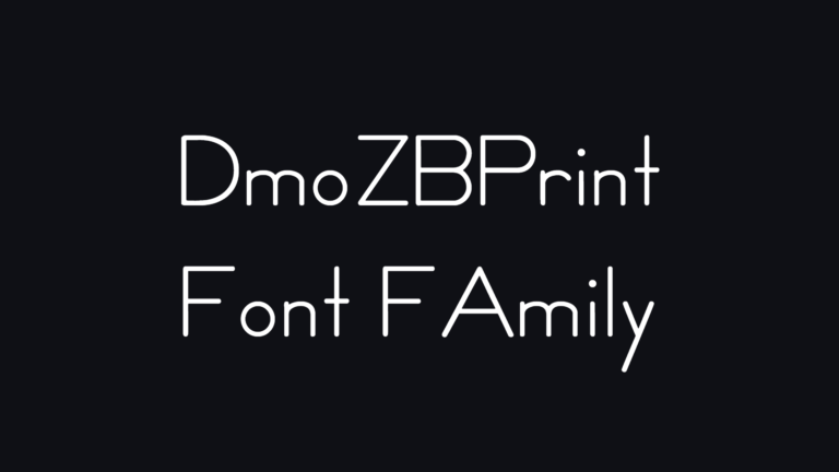 DmoZBPrint Font FAmily