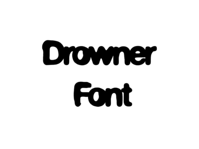 Drowner Font preview