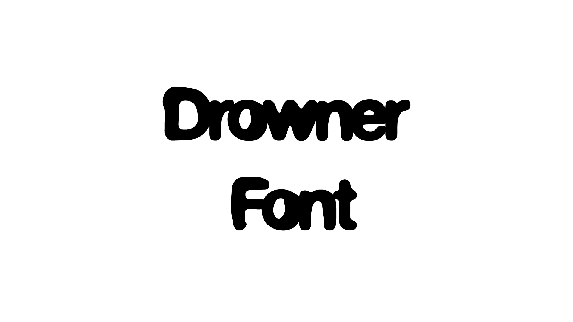 Drowner Font preview