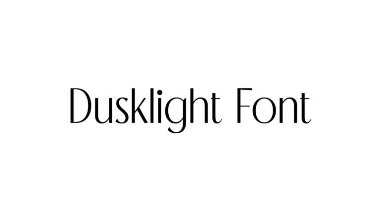 Dusklight Font