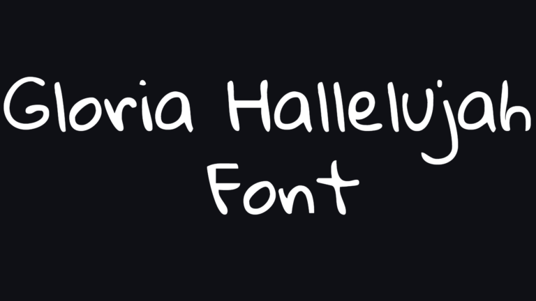 Gloria Hallelujah Font
