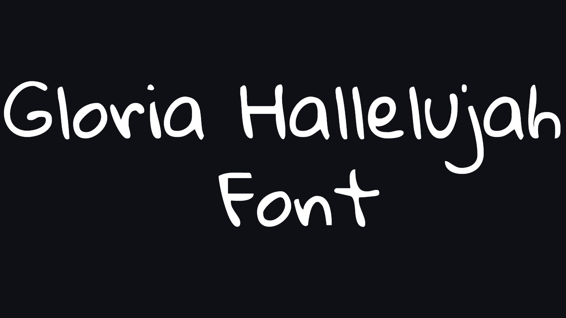 Gloria Hallelujah Font preview