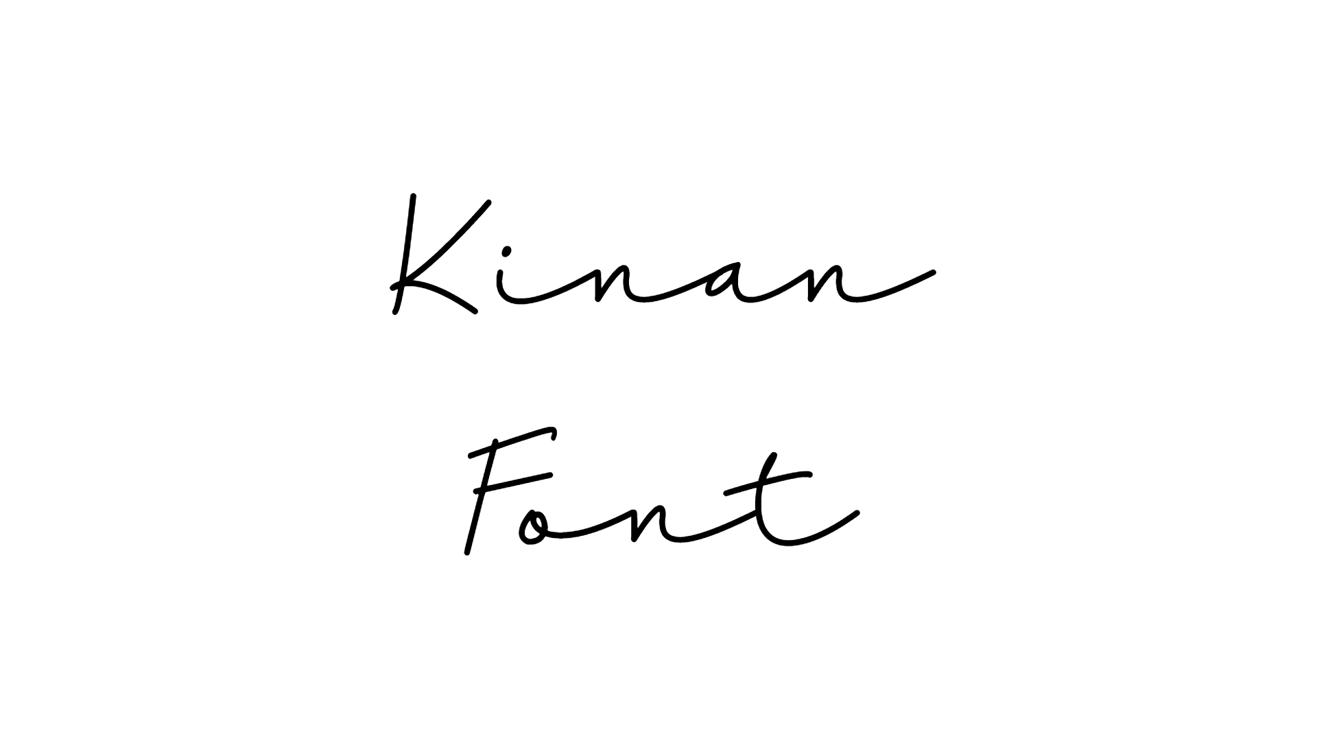 Kinan Font preview