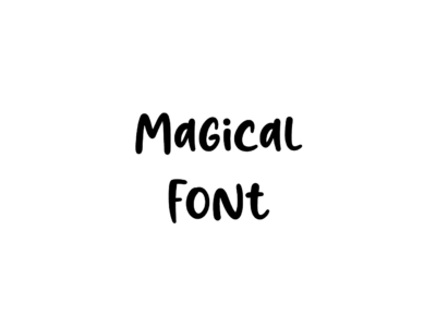 Magical Font preview