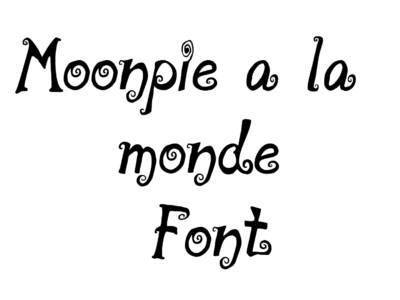 Moonpie a la monde Font preview