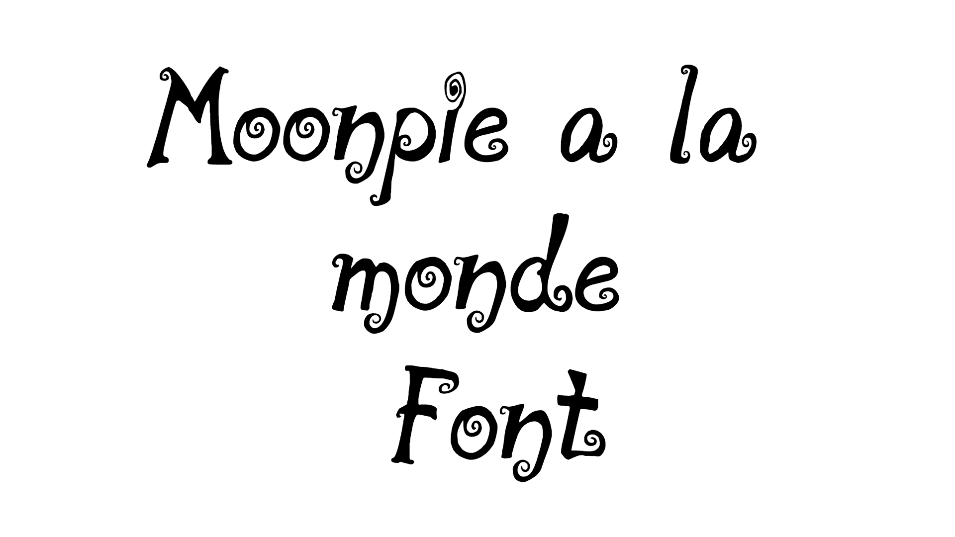 Moonpie a la monde Font preview