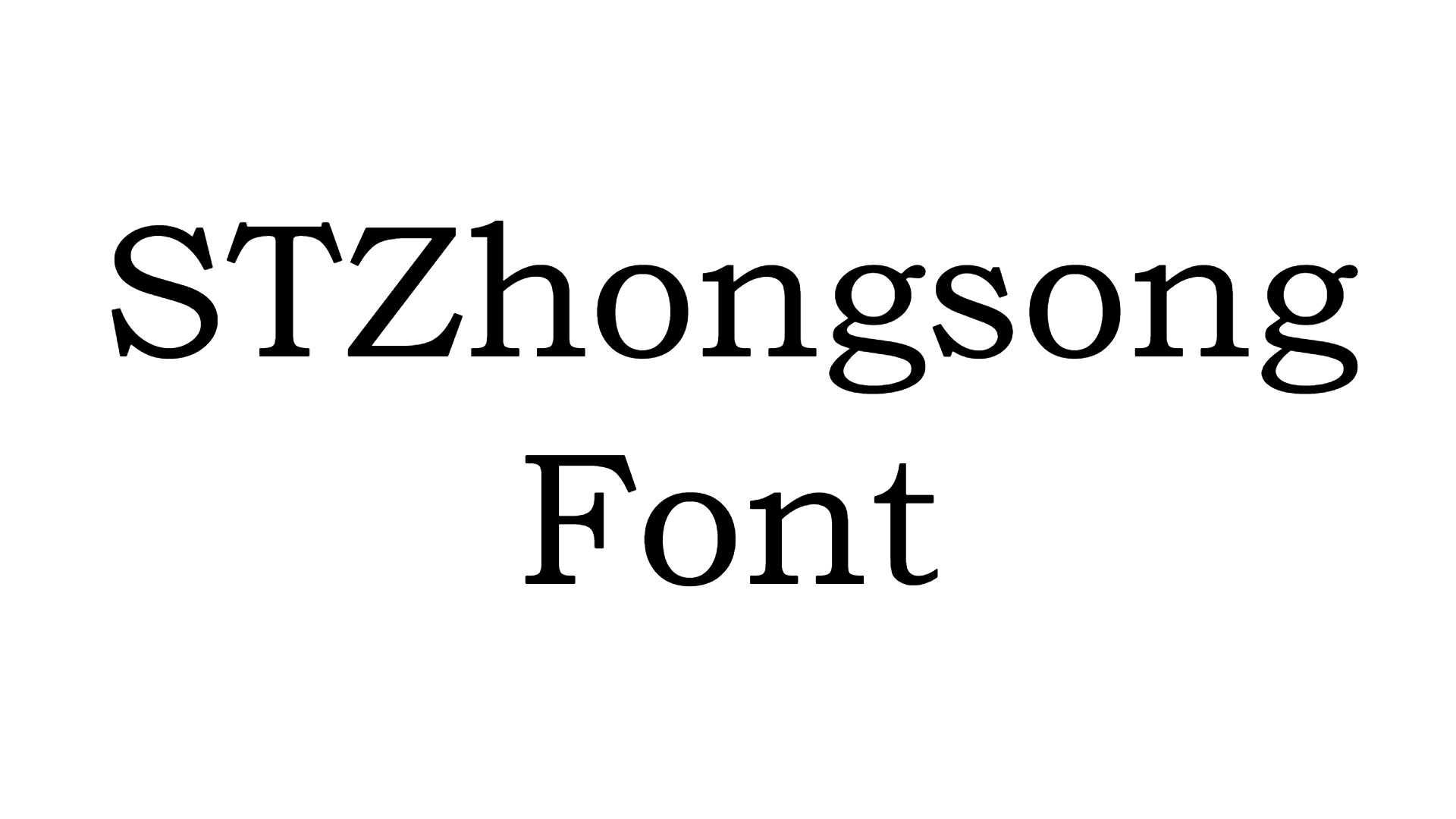 STZhongsong font font preview