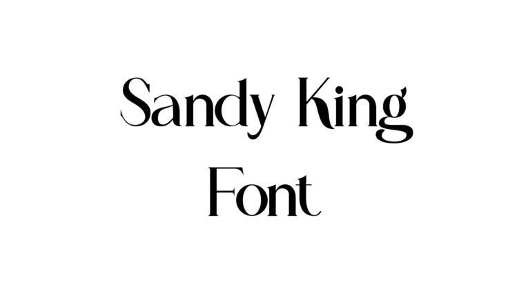 Sandy King font