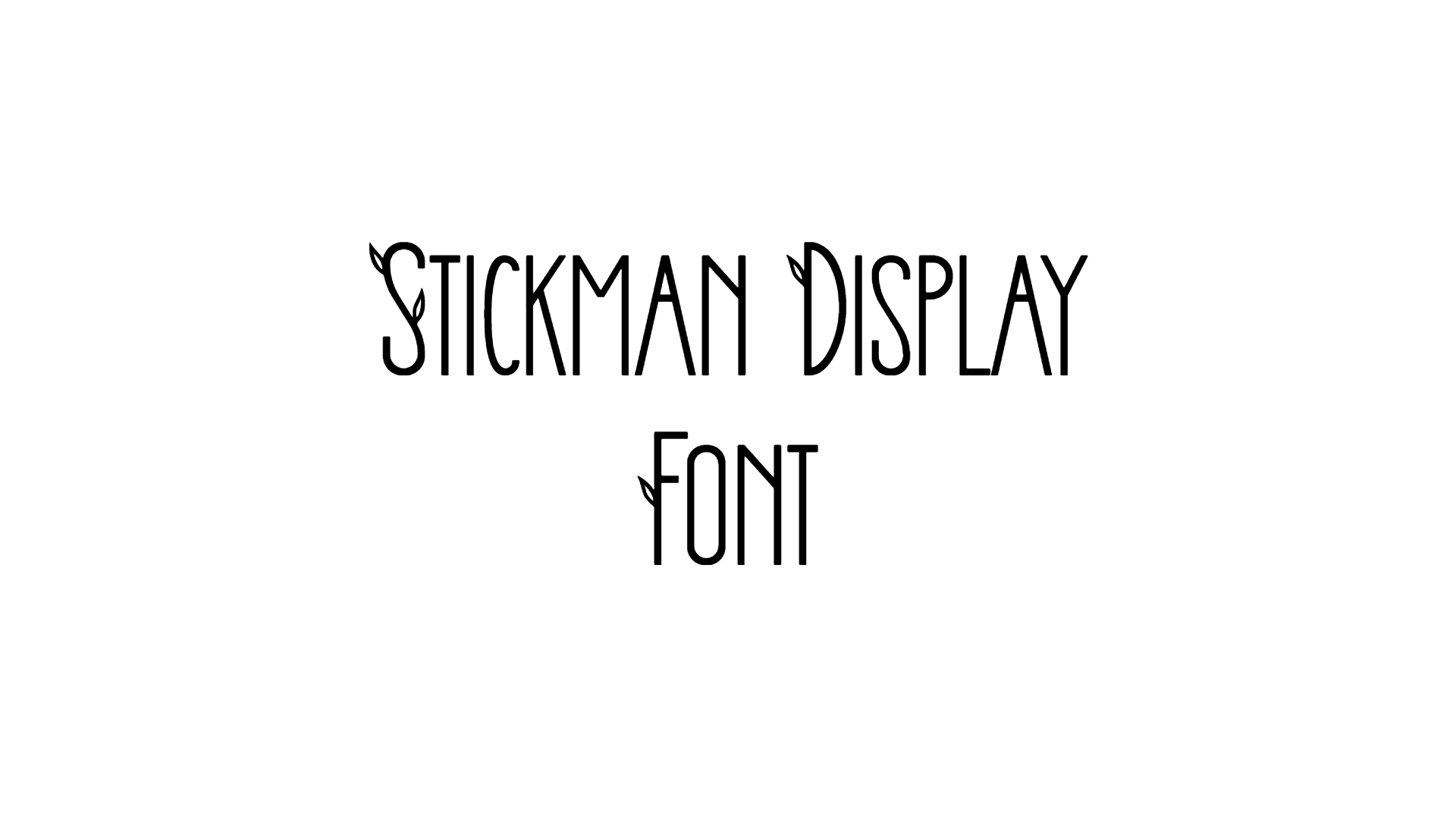 Stickman Display font