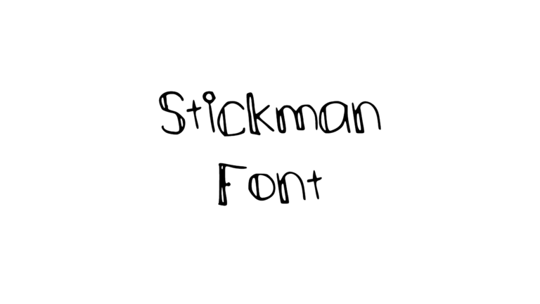 Stickman font