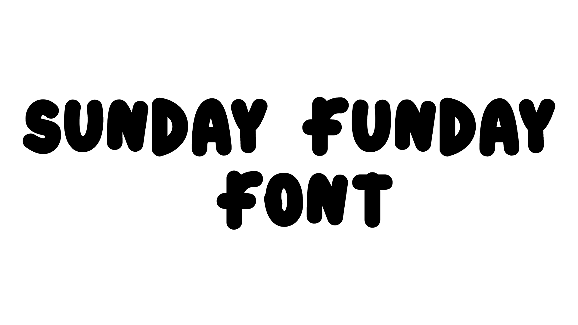 Sunday Funday Font preview