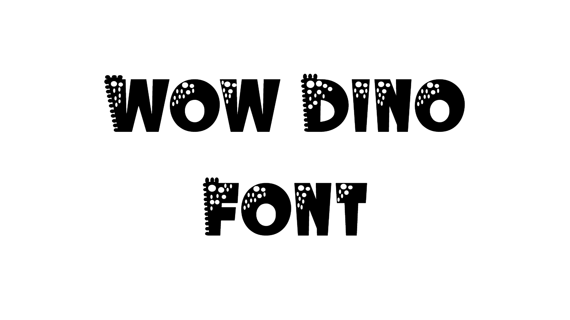 Wow Dino Font preview